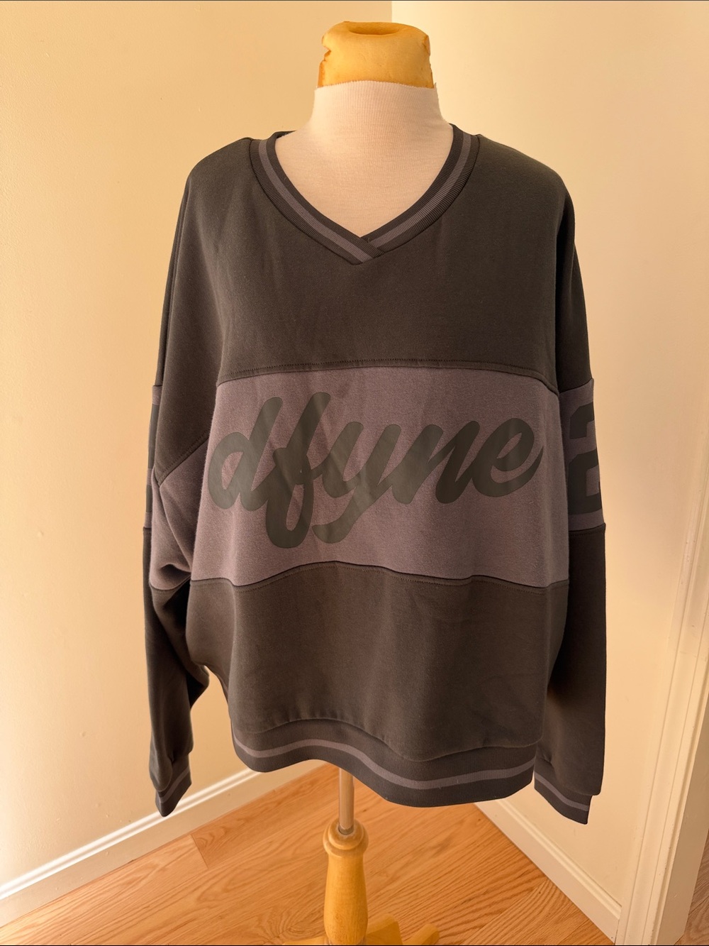 Dfyne 4 th birthday collection black/gray unisex sweatshirt.